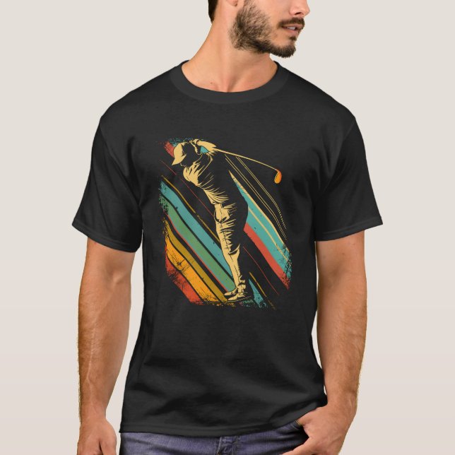 Camiseta Amigo jogador de golfe com visual dos anos 80 (Frente)