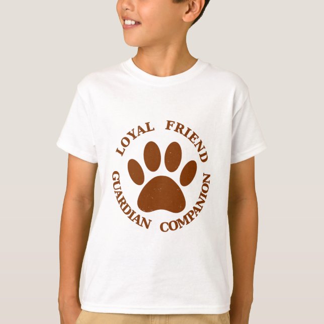 Camiseta Amigo Leal Pata de Cachorro (Frente)