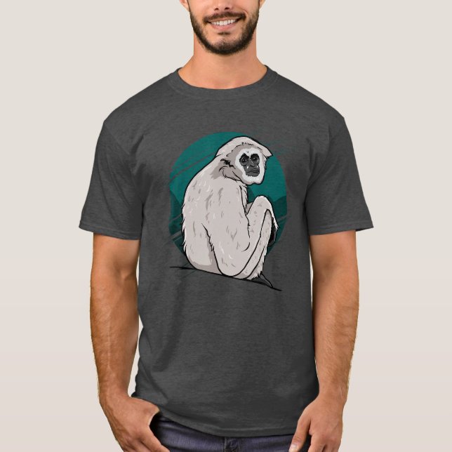 Camiseta Amigo macaco gibão engraçado (Frente)