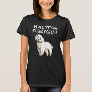 Camiseta Amigo Maltês Para A Amizade De Cães
