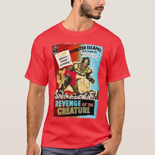 Camiseta Amigo Monstro Criatura Retro Horror (Frente)