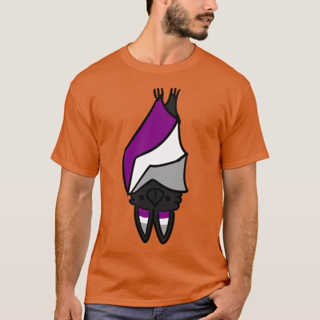 Camiseta amigo morcego do orgulho assexual (Frente)