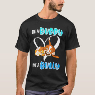 Camiseta Amigo Não Bully Feliz Dia da Unidade Cachorro e Ga