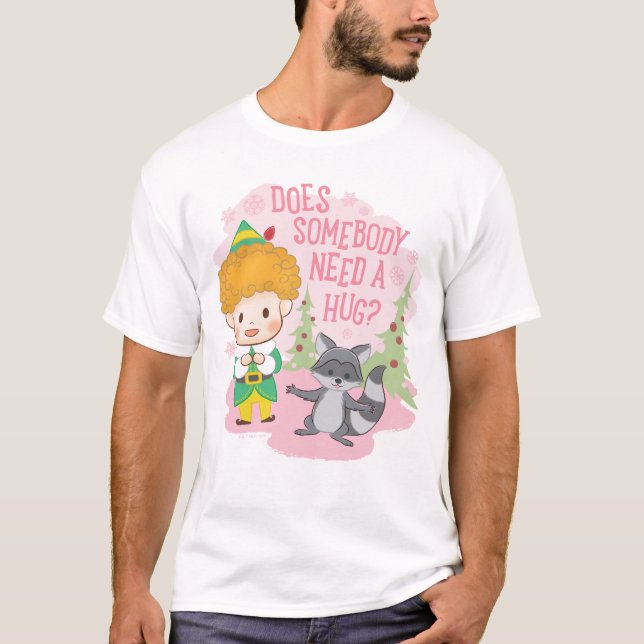 Camiseta Amigo, o Elf, alguém precisa de um abraço? (Frente)