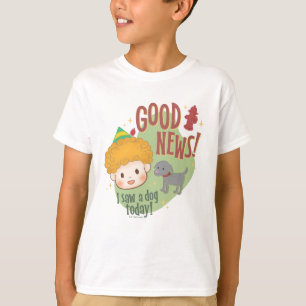 Camiseta Amigo, o Elf Boas Notícias! Eu vi um cachorro hoje