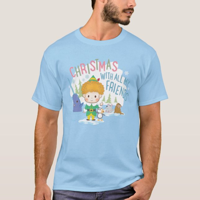 Camiseta Amigo, o Natal do Elf com todos os meus amigos (Frente)