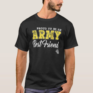 Camiseta Amigo Orgulhoso do Exército Melhor Amigo Placas de