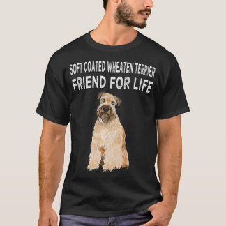 Camiseta Amigo Terrier De Cão De Vida Com Cão Moído De Cama