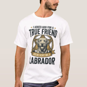 Camiseta Amigo Verdadeiro Labrador Design Vintage Amante de