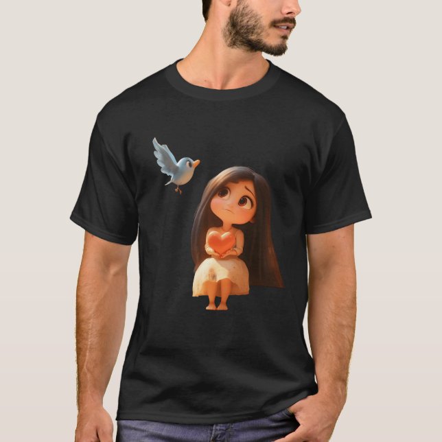 Camiseta Amigos amorosos fofos (Frente)