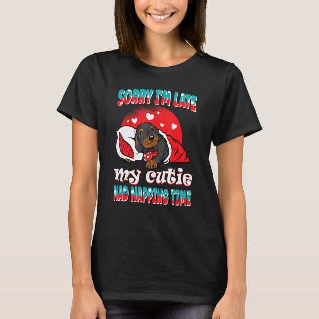 Camiseta Amigos Animais Puppy Ladybird Desculpe Estou Atras (Frente)