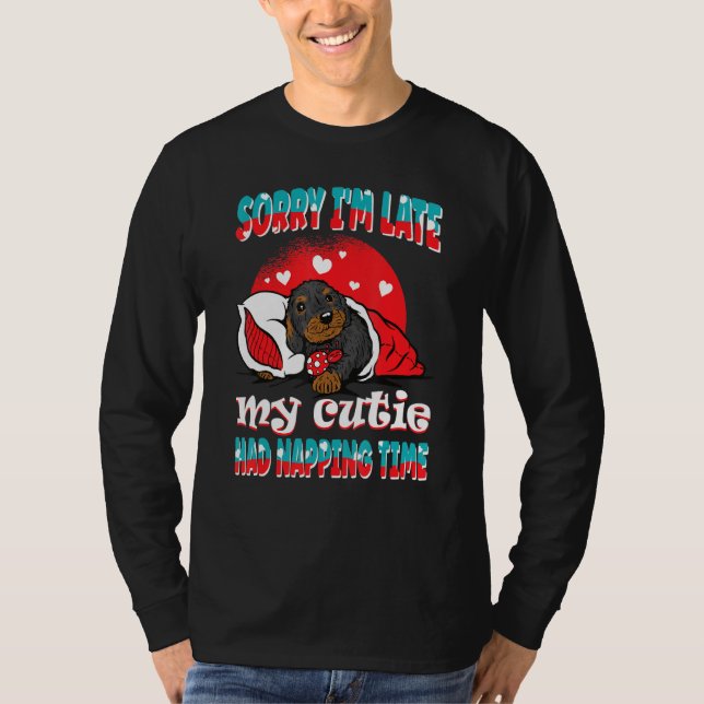Camiseta Amigos Animais Puppy Ladybird Desculpe Estou Atras (Frente)