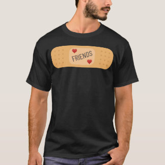 Camiseta Amigos bandaid Amizade pode curar feridas amigos