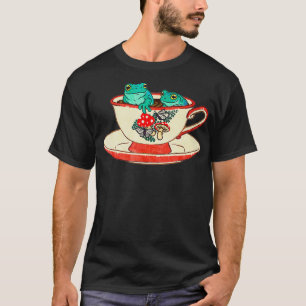 Camiseta Amigos bonitos do Sapo em uma taça de chá