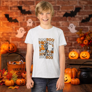 Camiseta Amigos Boo Crew Halloween Fofo