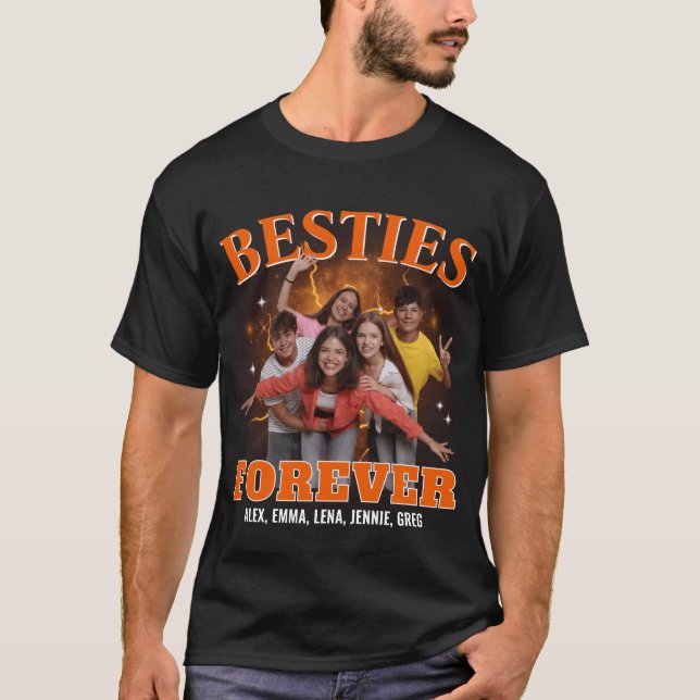 Camiseta Amigos Bootleg Rap Melhores Amigas Para Sempre Fot (Frente)