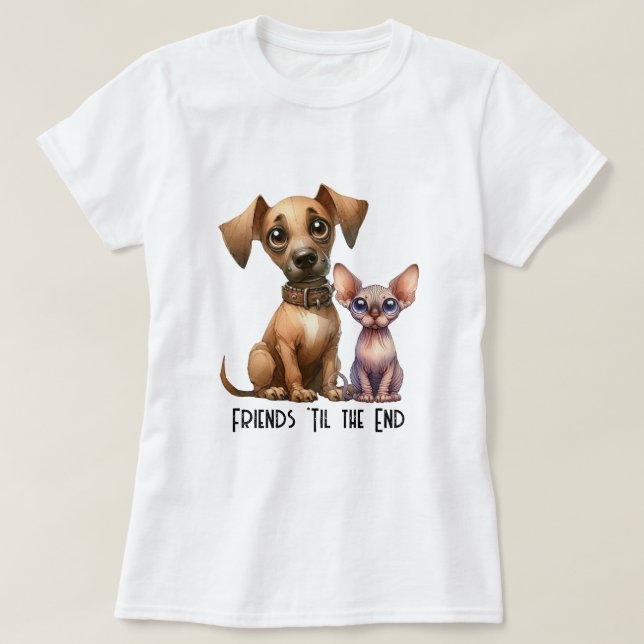 Camiseta Amigos - Camisa-T Animais (Frente do Design)