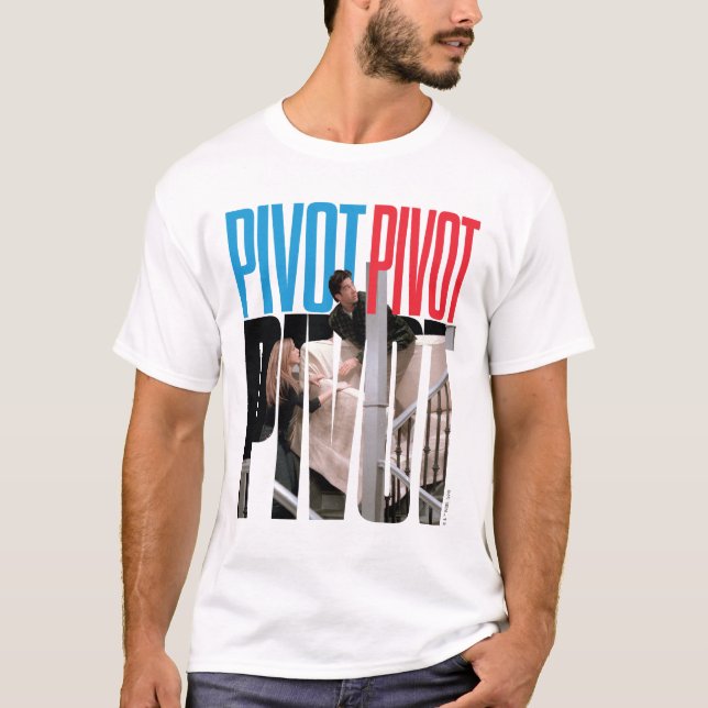 Camiseta AMIGOS™ | Citação PIVOT PIVOT PIVOT (Frente)