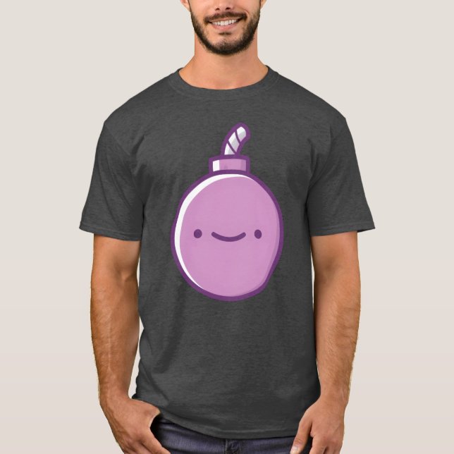 Camiseta Amigos clássicos com bombas roxas de jogos (Frente)