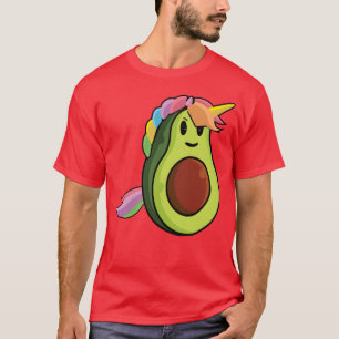 Camiseta Amigos coloridos de cavalo unicórnio, abacate, bon
