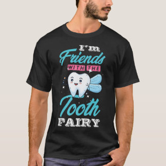 Camiseta Amigos com a Fada dos Dentes para Dentista ou Den