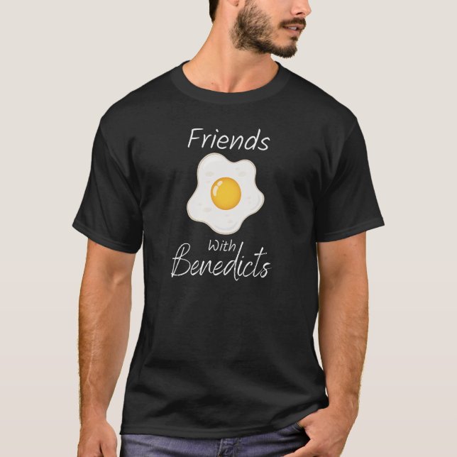Camiseta Amigos com Benedicts Ovos Engraçados Benedict Pun (Frente)