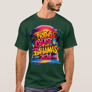 Camiseta Amigos Cruise 2024 Matching Flamingo Cruise Squad
