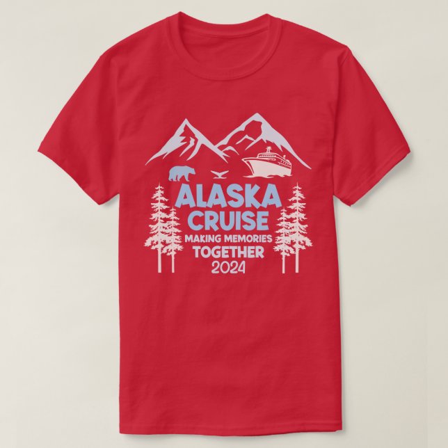 Camiseta Amigos da Família e Grupo Alaska Cruise 2024 Gift  (Frente do Design)