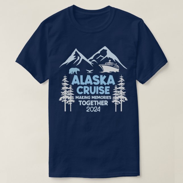 Camiseta Amigos da Família e Grupo Alaska Cruise 2024 Gift  (Frente do Design)