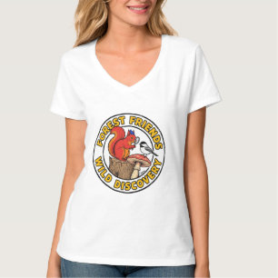 Camiseta Amigos da Floresta Descoberta Selvagem Arte da Nat