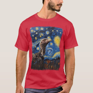 Camiseta Amigos da Pintura Noturna do Abutre Bird Starry