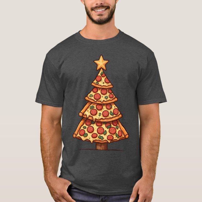 Camiseta Amigos da Pizza Christmasree (Frente)