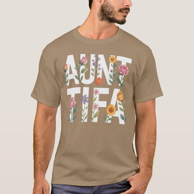 Camiseta Amigos da Tia Floral (Frente)