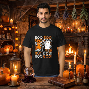 Camiseta Amigos da Turma Boo Halloween Fofo