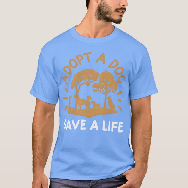 Camiseta Amigos de adoção do Cão de resgate (Frente)