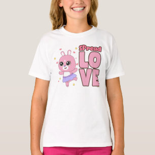 Camiseta Amigos de animais bonitos e coloridos espalham amo