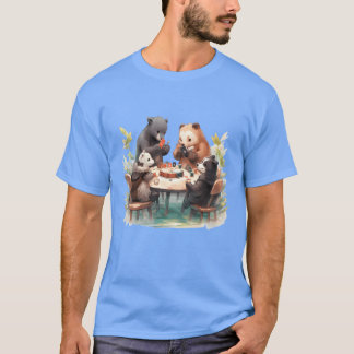 Camiseta Amigos de Anime Criaturas da Floresta Jogando Poke