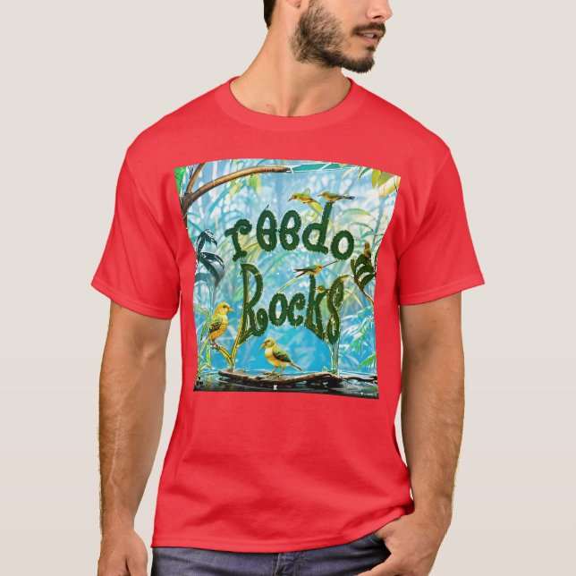 Camiseta Amigos de aves amarelas (Frente)