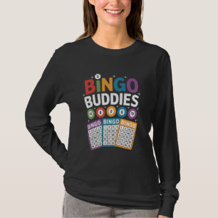 Camiseta Amigos de Bingo Design Engraçado e Colorido para N