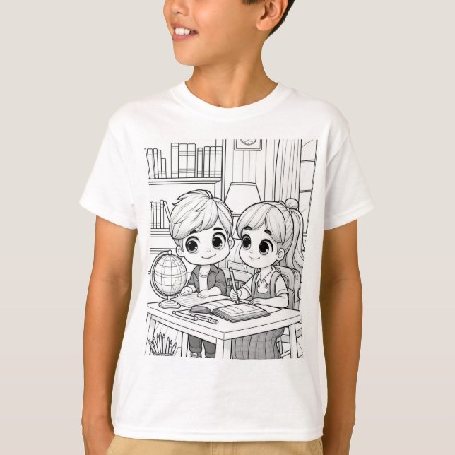 Camiseta Amigos de Estudo Adoráveis (Frente)