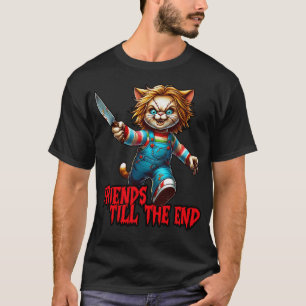 Camiseta Amigos De Gato Engraçados Até O Fim