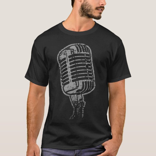 Camiseta amigos de microfone hip hop (Frente)