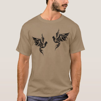 Camiseta Amigos de Pássaros Estilizados