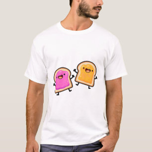 Camiseta Amigos de Sanduíche de Manteiga de Amendoim e Gele