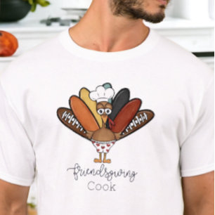 Camiseta Amigos Dia de Ação de Graças Natalino Peru Maleitã