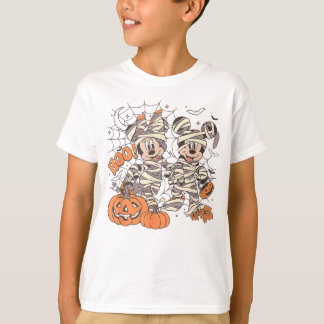 Camiseta Amigos Divertidos Rato Dia das Bruxas Boo Múmia Mi