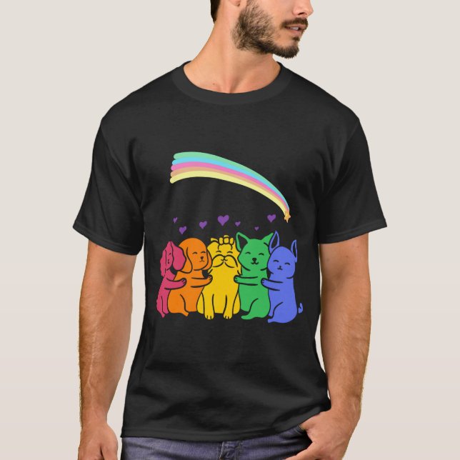 Camiseta amigos do arco-íris (Frente)