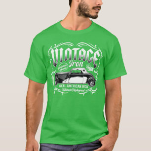 Camiseta Amigos do carro de ferro vintage engraçado