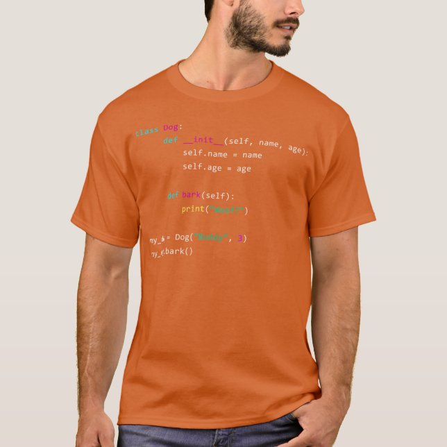 Camiseta Amigos do CÓDIGO PYTHON do WOOF (Frente)