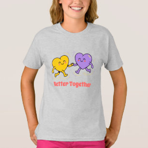 Camiseta Amigos do Coração Feliz e Fofo